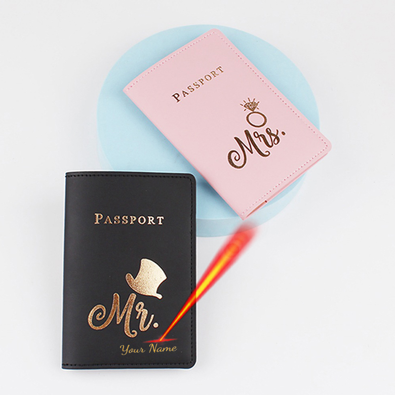 Travel Accessories Personalised - Dostosuj nazwę Mr/Mrs Logo Okładka na