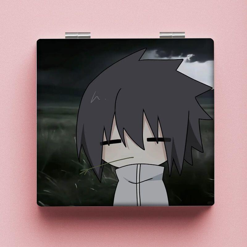 Travel Accessories Girly - Lusterko do makijażu Naruto Anime, dwustronne,